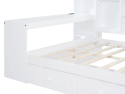 Daybed With 3 Drawers USB Ports And Desk