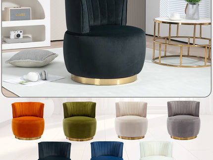 360 Degree Swivel Cuddle Barrel Accent Sofa Chair