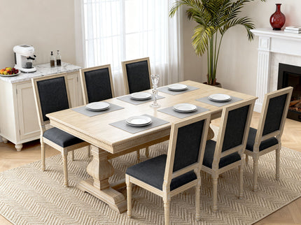 Dining Chairs With Upholstered Square Back (Set of 2)