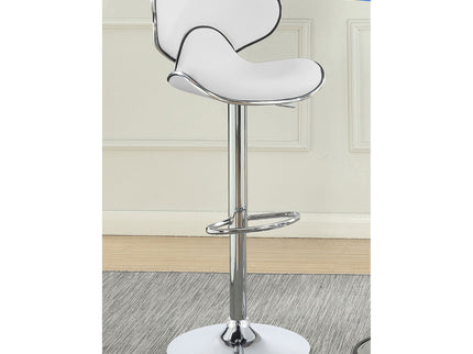Edenton - Upholstered Adjustable Bar Stool (Set of 2) - White