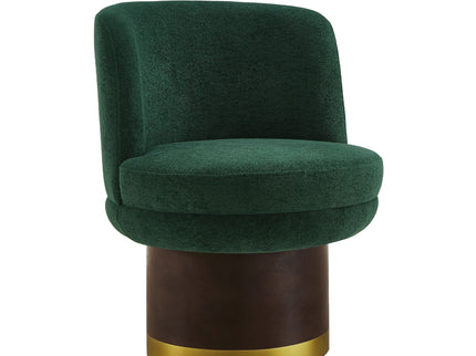 Round Swivel Accent Chair With Ergonomic Backrest For Living Room