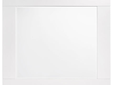 Escalon - 4 Piece Bedroom Set With Paneled Headboard Accents Upholstered - Glossy White