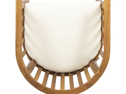 Outdoor Wooden Dining Chairs With Cushions (Set of 2)