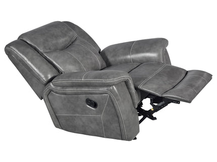 Encino - Upholstered Padded Arm Glider Recliner - Gray