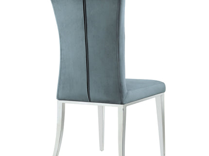 Tufted Side Upholstered Dining Chair (Set of 2) - Gray
