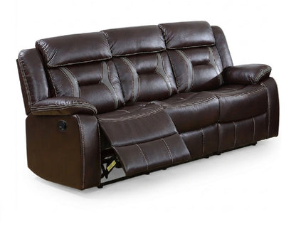 Modern Reclining Sofa With Pillow Arms And Headrest