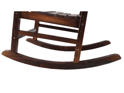 Oversized Porch Rocker Chair With Wide Seat And Tall Backrest