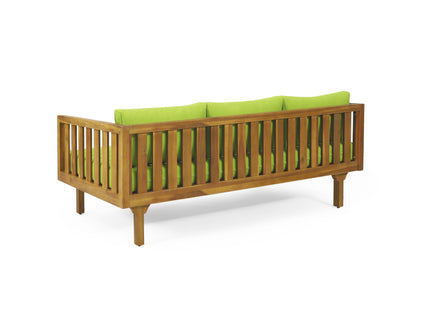 Claremont - 3 Seater Daybed Teak Acacia Wood Water Resistant Cushions