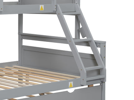 Bunk Bed With Ladder And Safety Guardrail