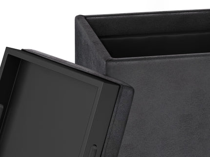 Rockwood - Upholstered Cube Storage Ottoman With Tray