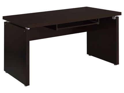 Ulloa - L Shaped Office Desk With Slide Out Keyboard Tray And Storage Drawers - Cappuccino