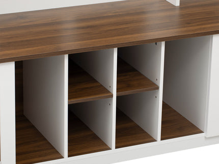 5 In 1 Entryway Bench With Coat Rack, 7 Sturdy Hooks, 2 Spacious Drawers And Adjustable Shelves