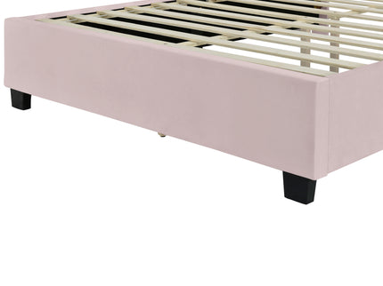 Upholstered Platform Bed With Big Headboard