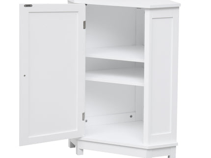 Bathroom Cabinet Triangle Corner Storage Cabinet With Adjustable Shelf Modern Style