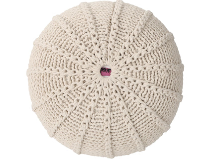 Bordeaux - Knitted Round Pouf Ottoman And Floor Cushion