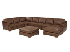 Dark Brown / 3 Pc. Sectional Sofa, 2 Ottomans