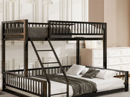 Bunk Bed With Ladder And Safety Guardrails