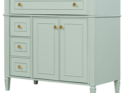 Bathroom Vanity With Sink, 3 Drawers & 2 Soft-Close Doors