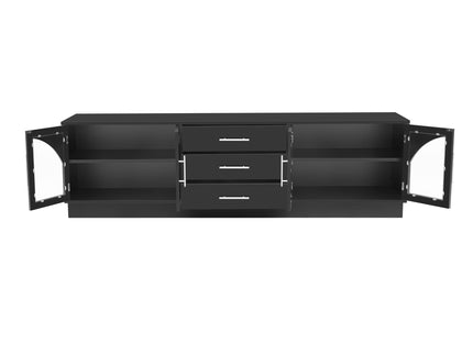 Modern Minimalist TV Stand, Entertainment Center Media Console Cabinet With Adjustable Shelves For Living Room
