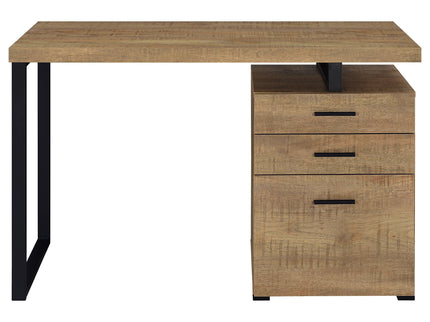 Trowbridge - 3 Drawer Office Desk - Mango Color