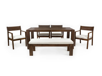 Outdoor Dining Set Rectangular Table With Umbrella Hole