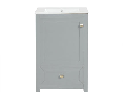 Bathroom Vanity With Sink, Soft Closing Cabinet Door, Storage Rack And Drawer