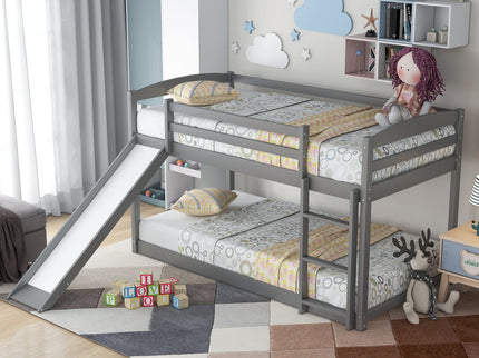 Durable Bunk Bed With Convertible Slide And Ladder
