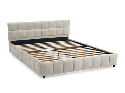 Modern Platform Bed Frame With Thick Fabric