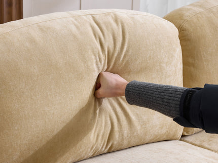 Cloud Sofa With Removable Ruffled Skirt With Ottoman And Flared Arms