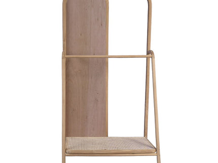 Clothes Hanger With Mirror, Large - Brown