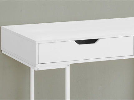 Computer Desk For Home Office, Storage Drawers, Marble Look Contemporary & Modern
