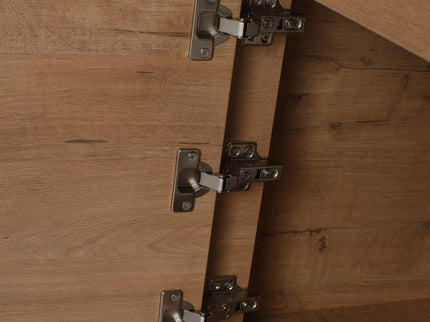 Wall Mounted Bathroom Vanity With Sink And Storage Shelves, Soft Close Doors