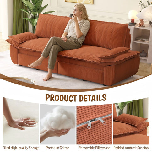Queen Pull Out Bed, 3 In 1 Convertible Sleeper Sofa