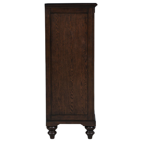 Berwick - 5 Drawer Chest With Felt Lined Top Drawers - Dark Oak