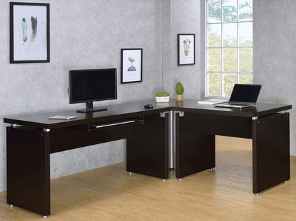 Extension Desk With Floating Top Design - Brown