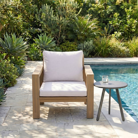 Stylish Outdoor Armchair With Cushion For Garden