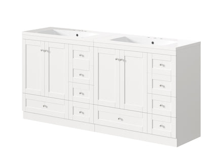 Shaker Free Standing Bathroom Vanity Cabinet & Sink, Soft Close Drawers, Soft Close Doors