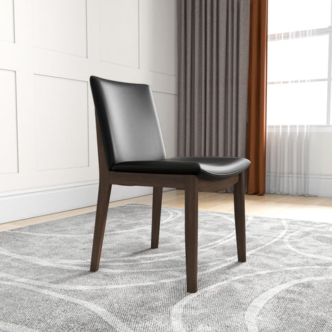 Laura - Mid-Century Modern Solid Wood Dining Chair (Set of 2)