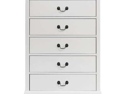 5 Drawer Bedroom Chest - White