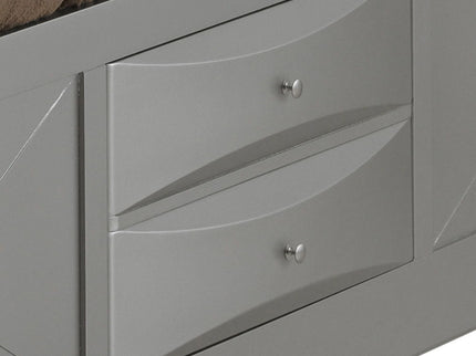 Modern Design Storage Bed With Bookcase Headboard