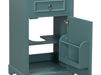 Elegant Bathroom Vanity With Ceramic Sink, Soft Close Door, Adjustable Shelf