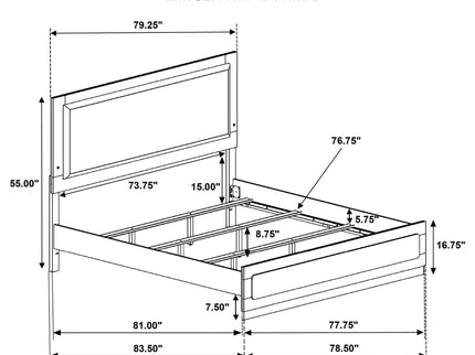 Sophia - Panel Bed With LED Headboard