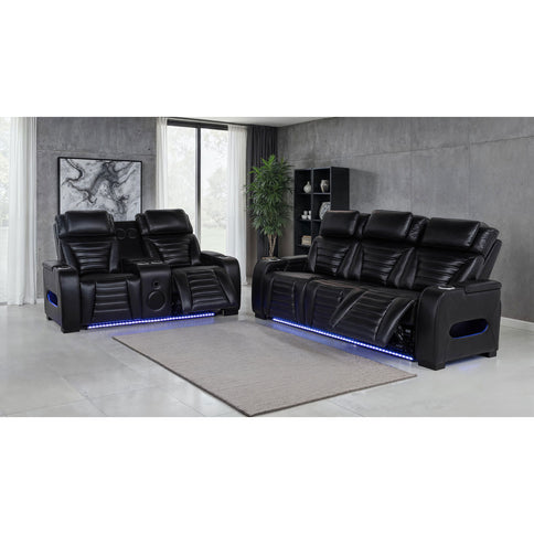 Isadora - Power Reclining Sofa With Dual Independent Recline - Black