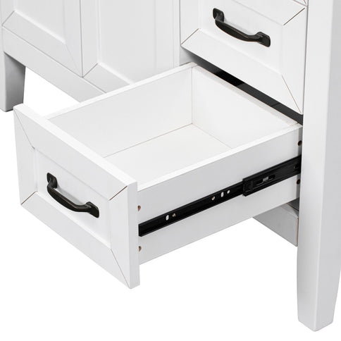 Modern Bathroom Vanity With Sink, Freestanding With Drawers And Doors
