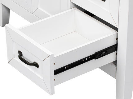 Modern Bathroom Vanity With Sink, Freestanding Design With Drawers And Doors