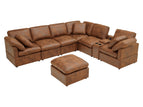 Light Brown / 2 Pc. L-Shaped Sectional, Ottoman