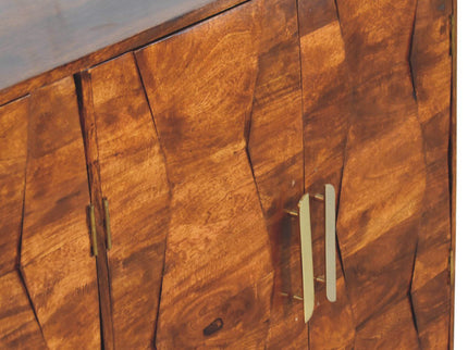 Wavecrest Cabinet, 4 Shelves - Chestnut