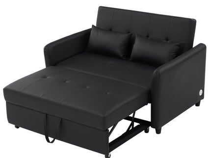 Convertible Sleeper Sofa Bed With 3 USB Ports