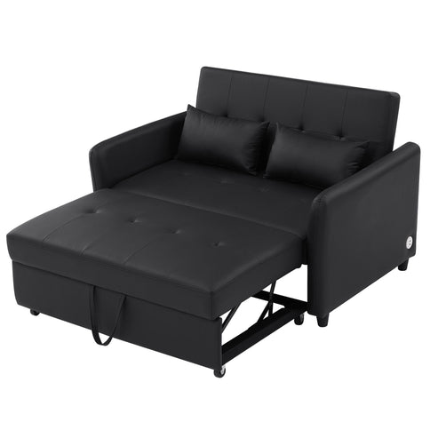 Convertible Sleeper Sofa Bed With 3 USB Ports