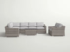 Dark Gray / 3 Pc. L-Shaped Sectional, Chair, Table